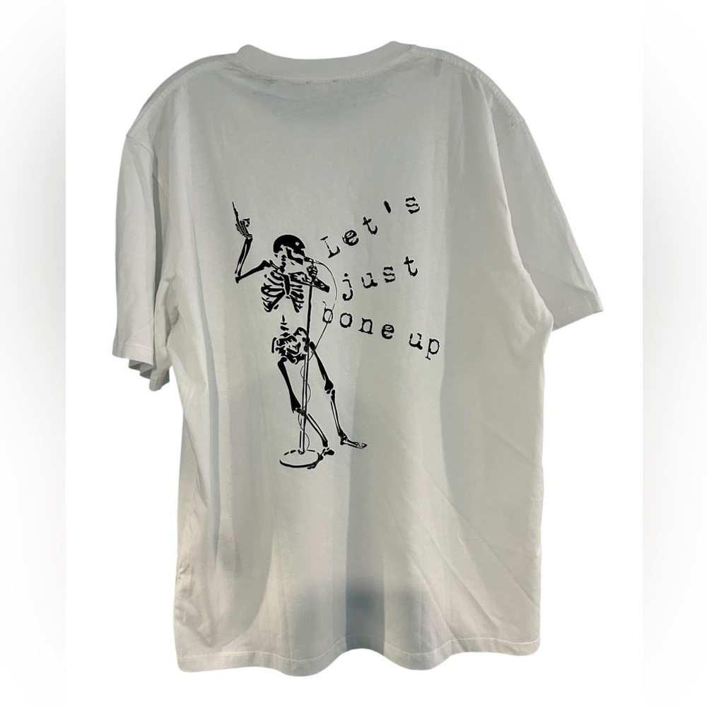 The Kooples Let’s Just Bone Up White Skeleton Graphic T-shirt NWT Size XL